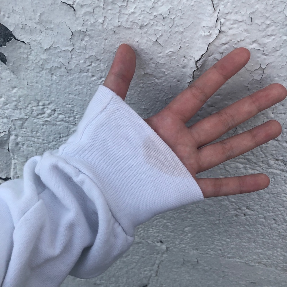Brandy Melville White Quarter-Zip Sweatshirt - Picture 8 of 11